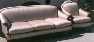 Ainsley sofa and chair before